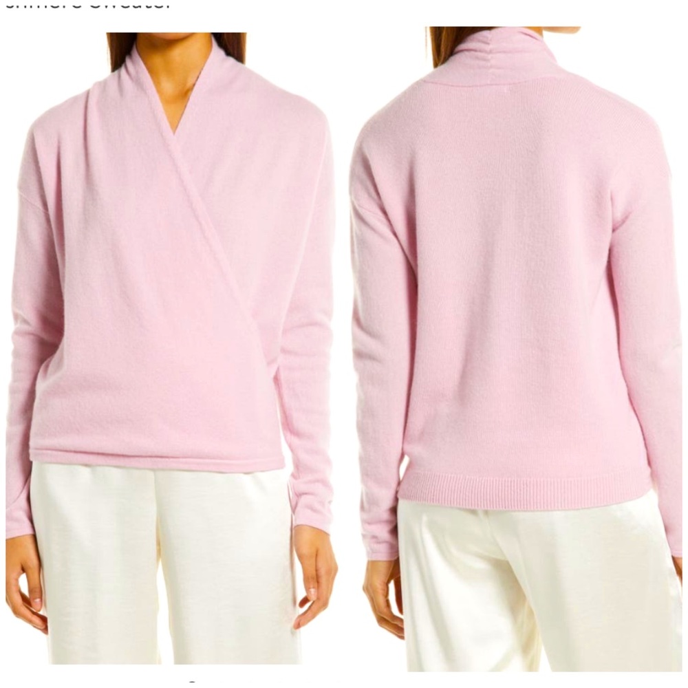 NWT 100% cross front cashmere sweater
